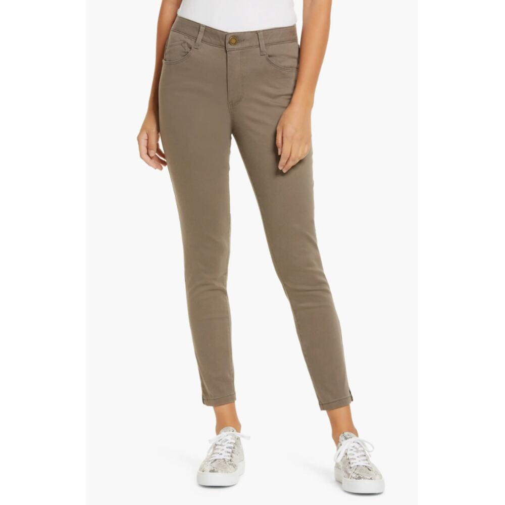 Nordstrom Wit & Wisdom Brown 'Ab'Solution High Waist Skinny Ankle Pant Sz 2✨🤎🫒